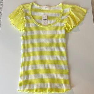 Neon green/yellow Anthropologie blouse